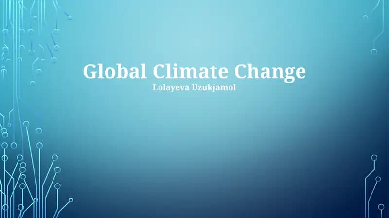 Global Climate Change