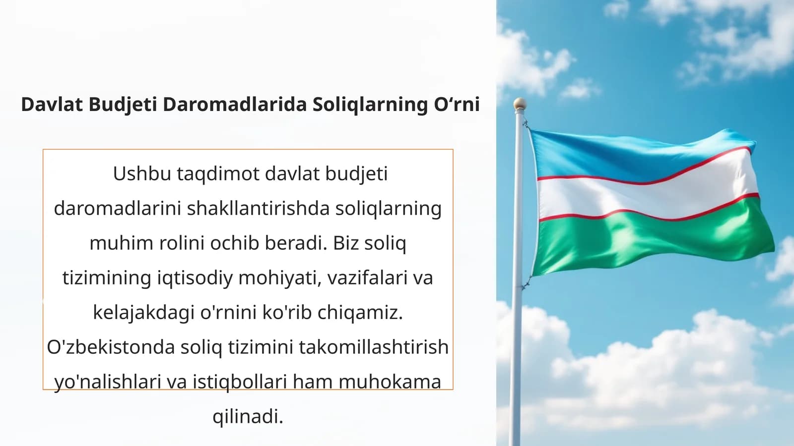 Davlat Budjeti Daromadlarida Soliqlarning Oʻrni