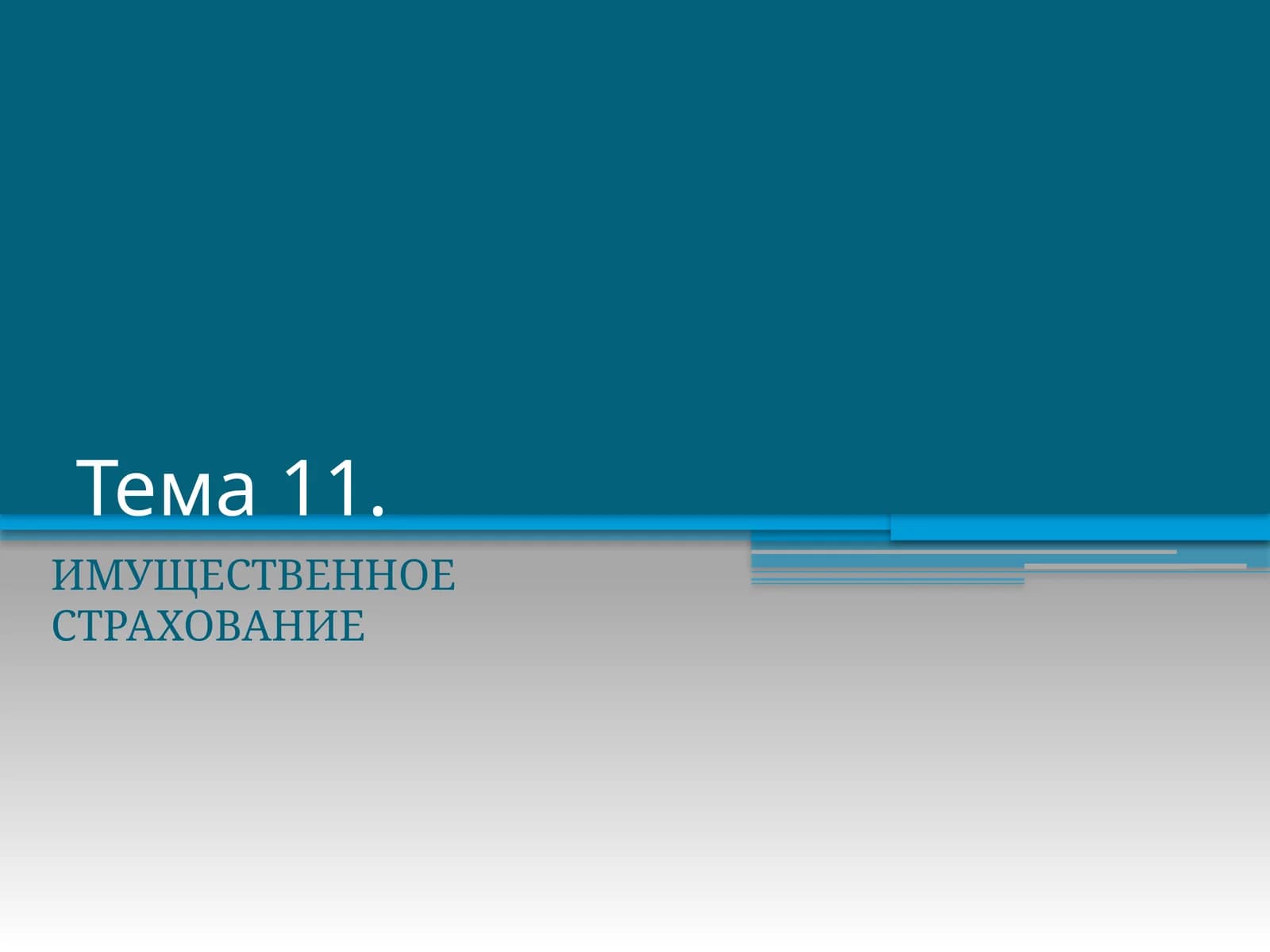 ИМУЩЕСТВЕННОЕ СТРАХОВАНИЕ