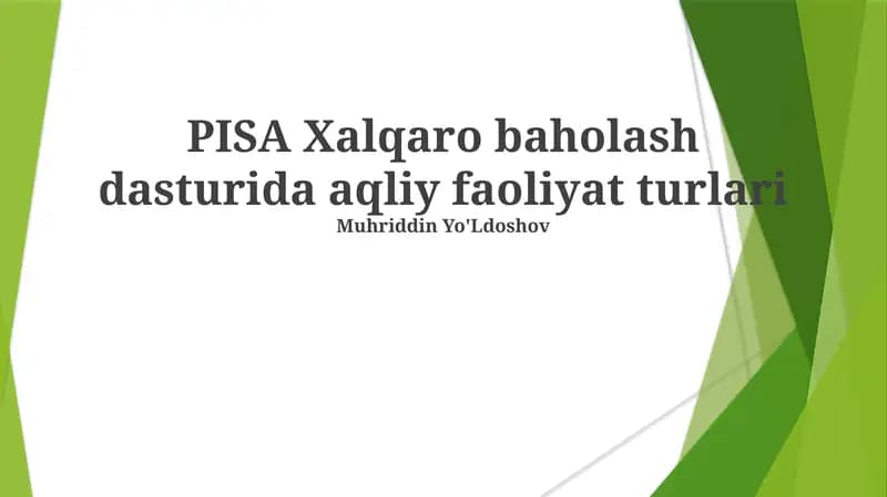 PISA Xalqaro baholash dasturi