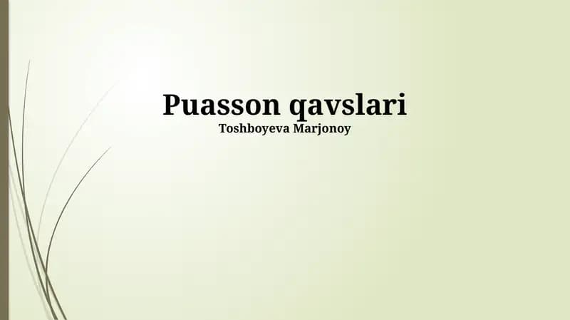 Puasson qavslari