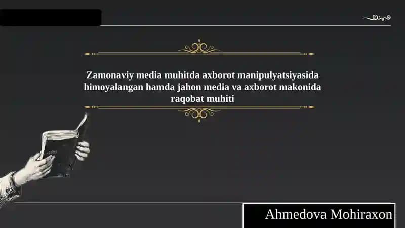 Zamonaviy media muhitda axborot manipulyatsiyasi
