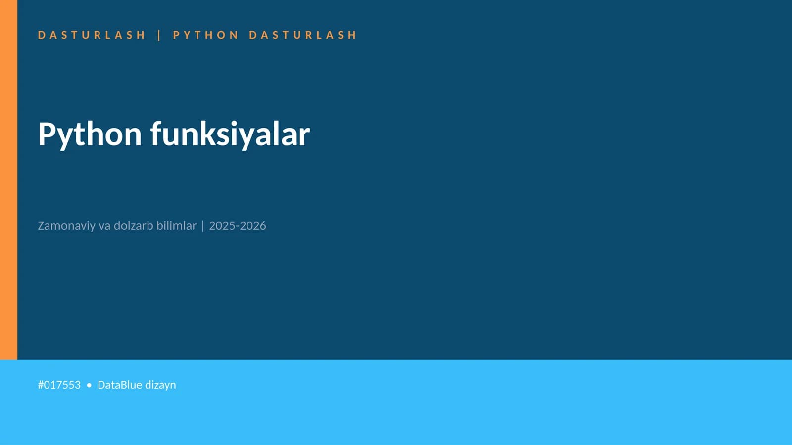 DASTURLASH | PYTHON DASTURLASH