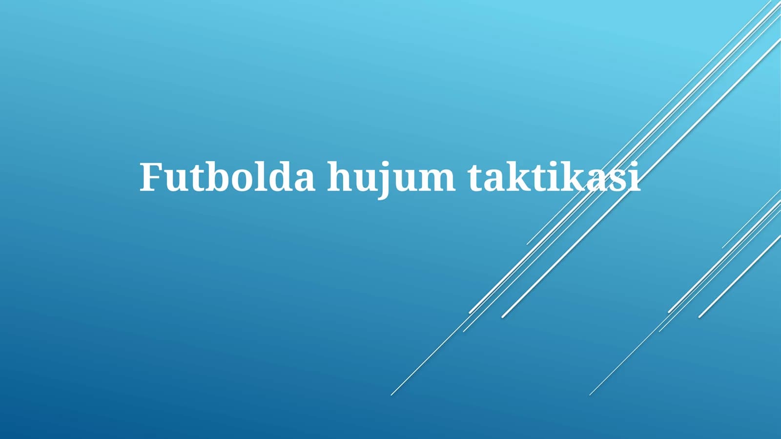 Futboldahujumtaktikasi
