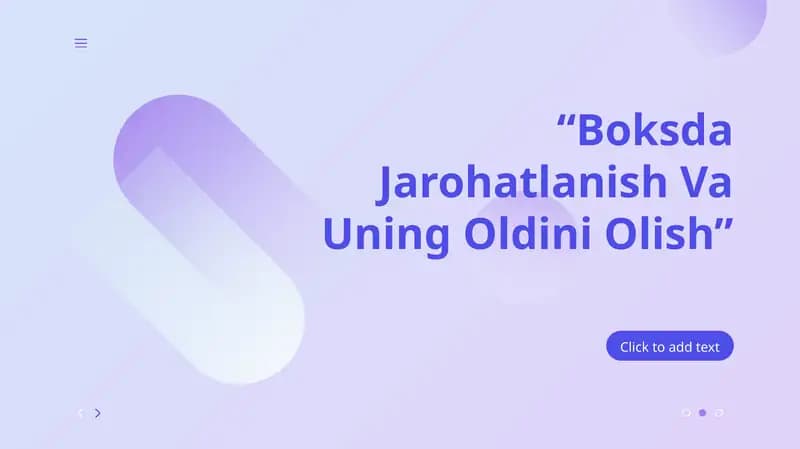 Boksda Jarohatlanish Va Uning Oldini Olish