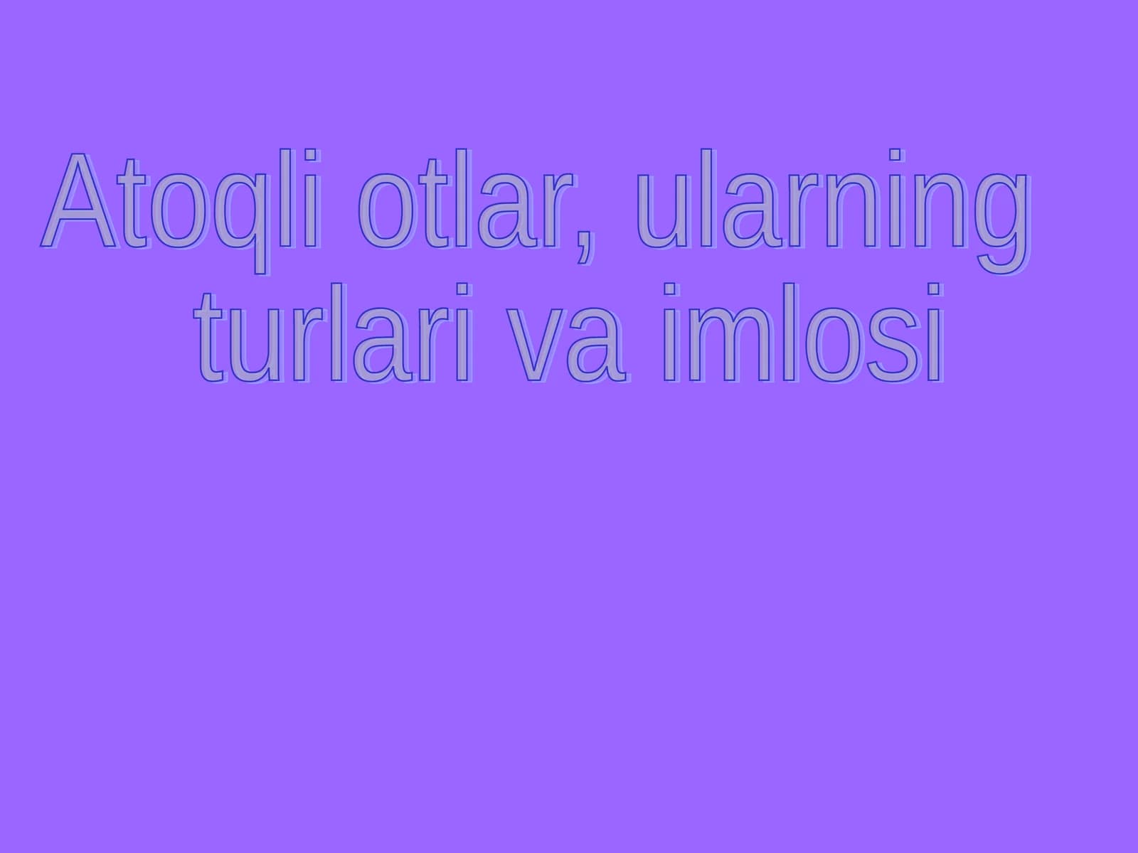 Atoqli otlar