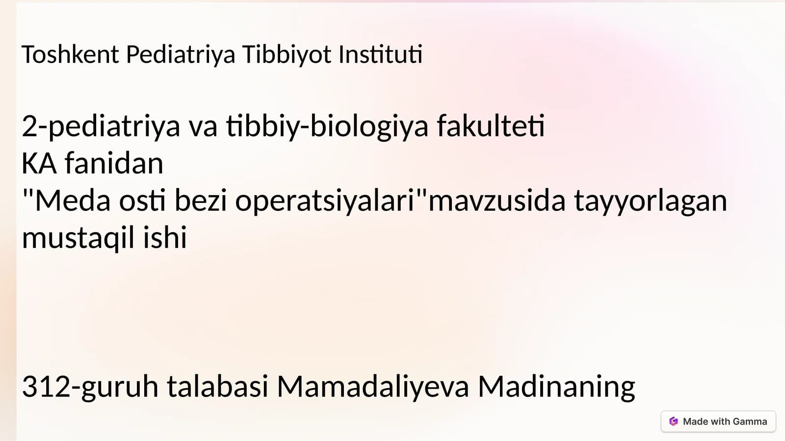 Meda osti bezi operatsiyalari