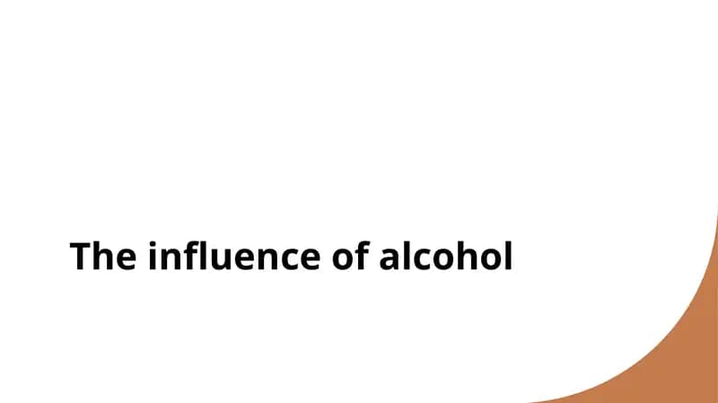 the influence of alcohol