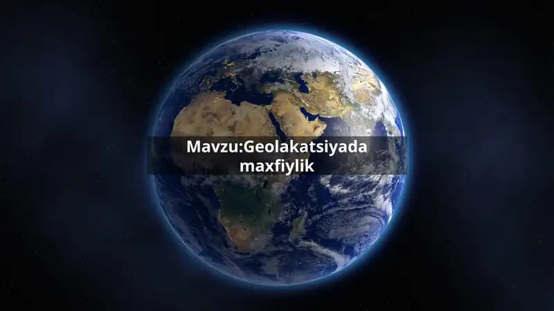 Geolakatsiyada maxfiylik