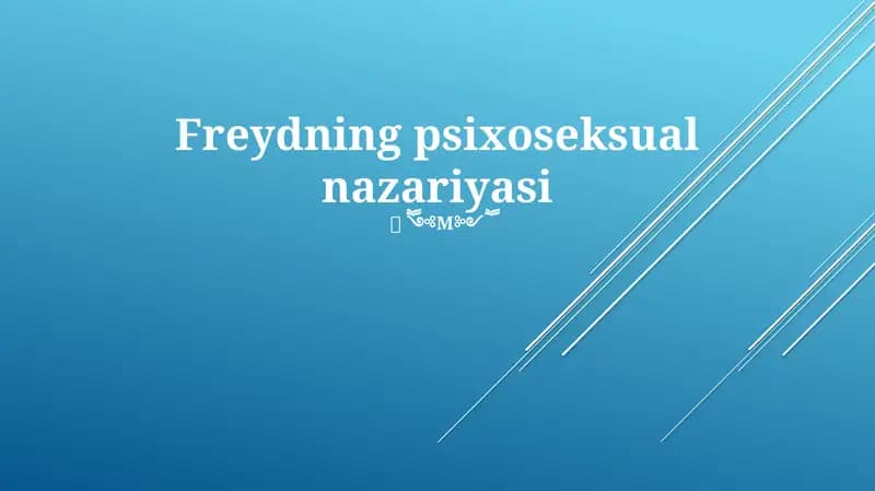 Freydning psixoseksual nazariyasi