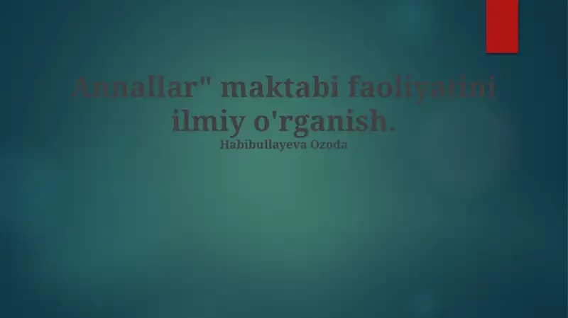"Annallar" maktabi