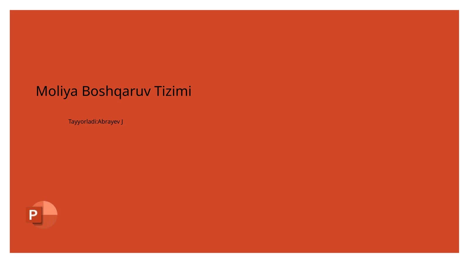 Moliya Boshqaruv Tizimi