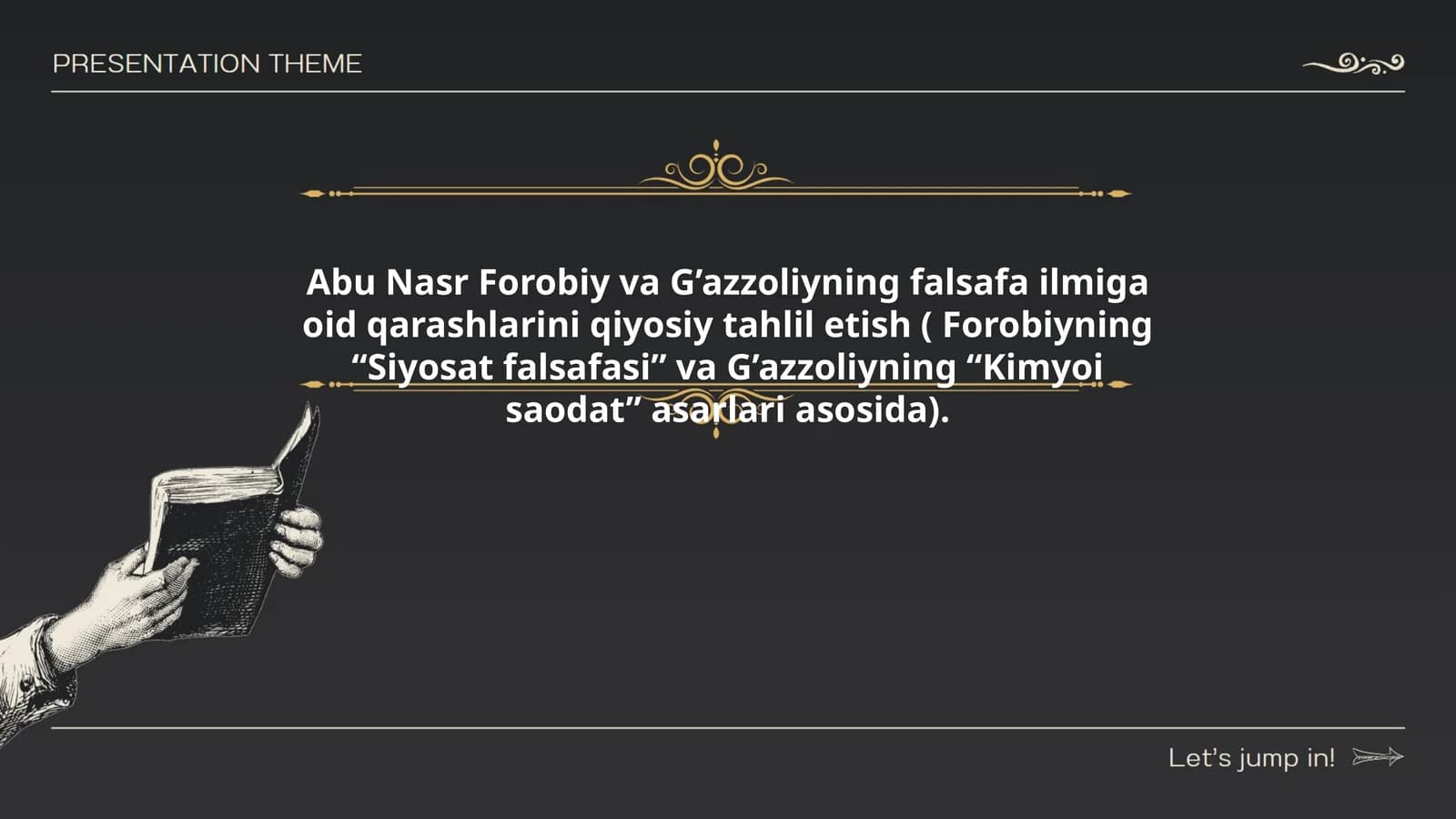 Abu Nasr Forobiy va G’azzoliyning falsafa ilmiga oid qarashlarini qiyosiy tahlil etish