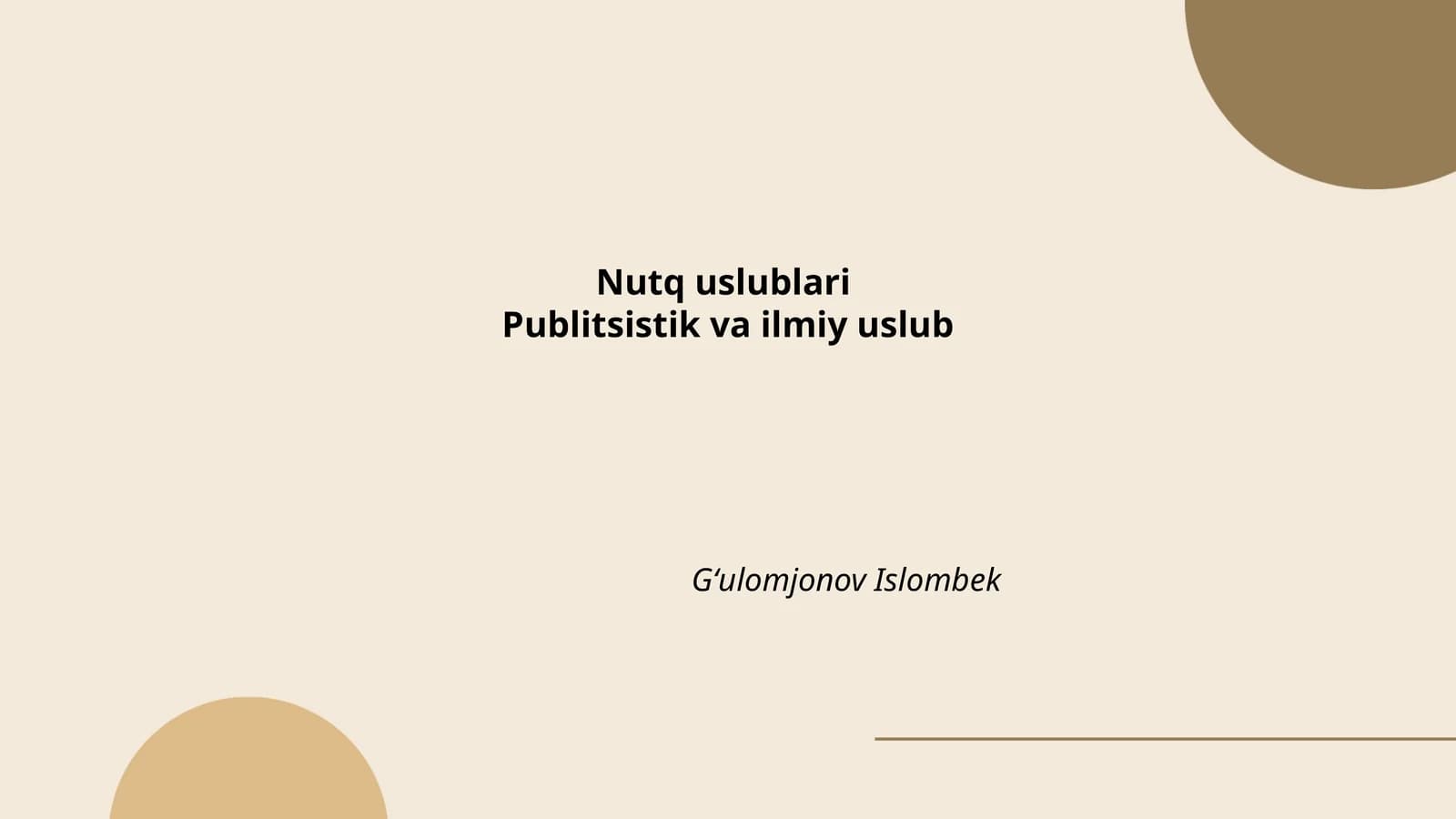 Nutq uslublari