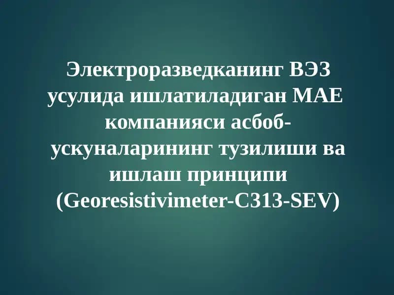 Георезистивимитер-C313-SEV