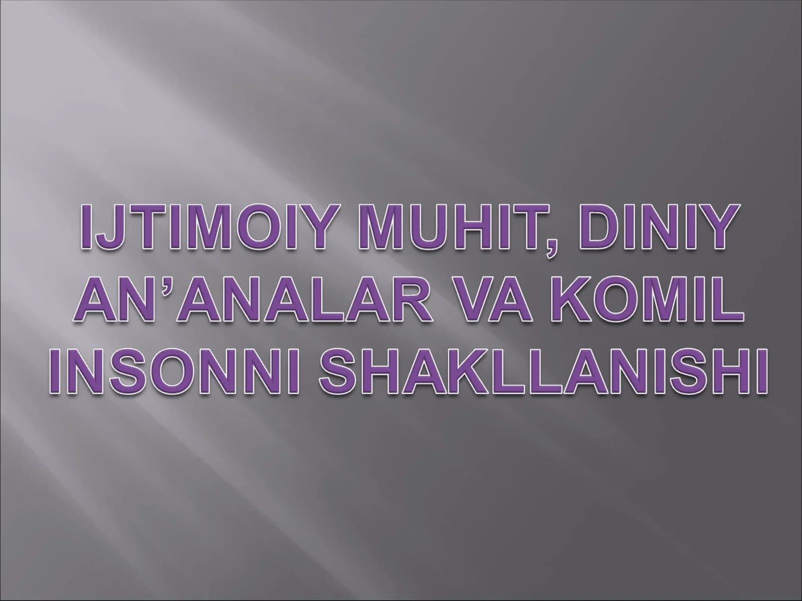 Diniy katarsis jarayonida diniy xissiyotlar dinamikasi