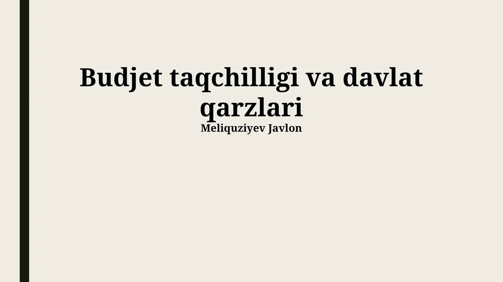 Davlat qarzini boshqarish strategiyasi