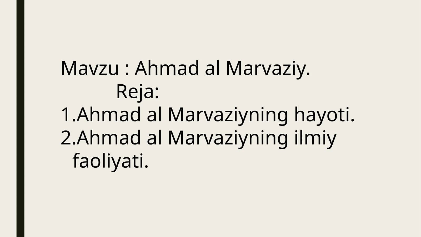 Ahmad al-Marvaziy