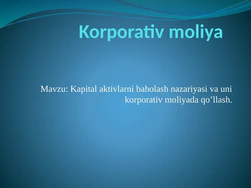 kapital aktivlar
