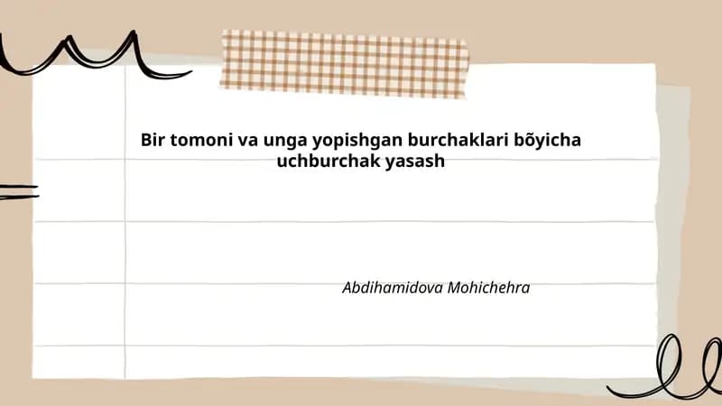 Uchburchakning asosiy elementlari