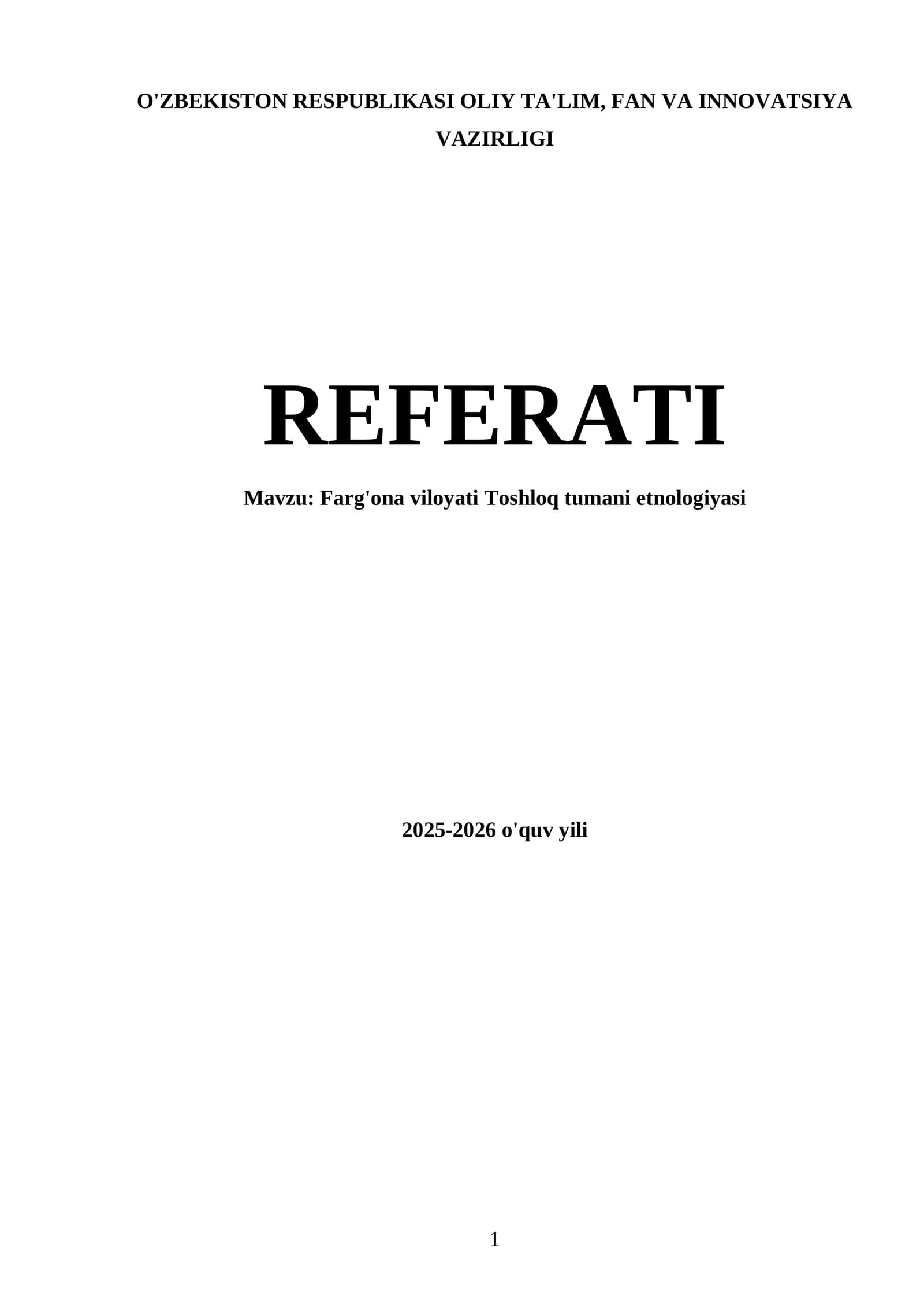 Farg'ona viloyati Toshloq tumani etnologiyasi