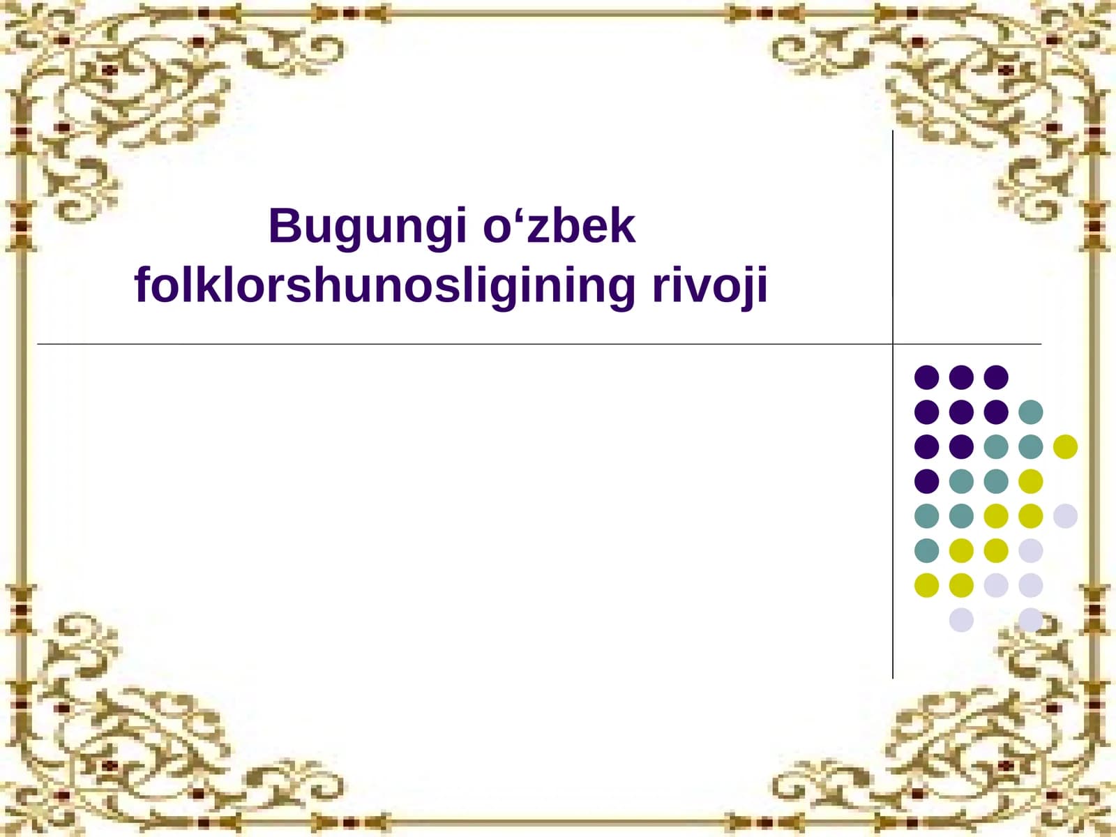 oʻzbek folklorshunosligining rivoji