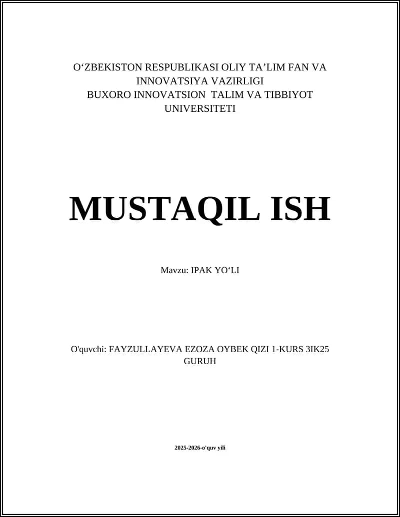 IPAK YOʻLI