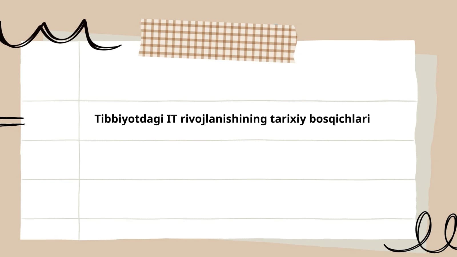 Tibbiyotdagi IT rivojlanishining tarixiy bosqichlari