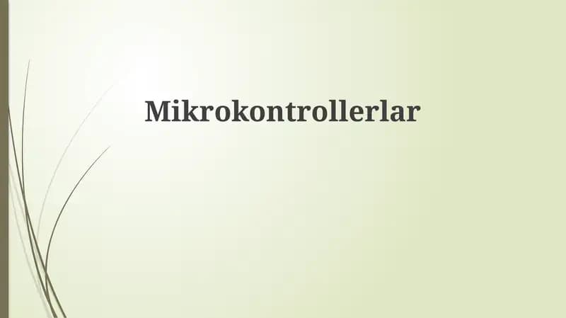 Mikrokontrollerlar