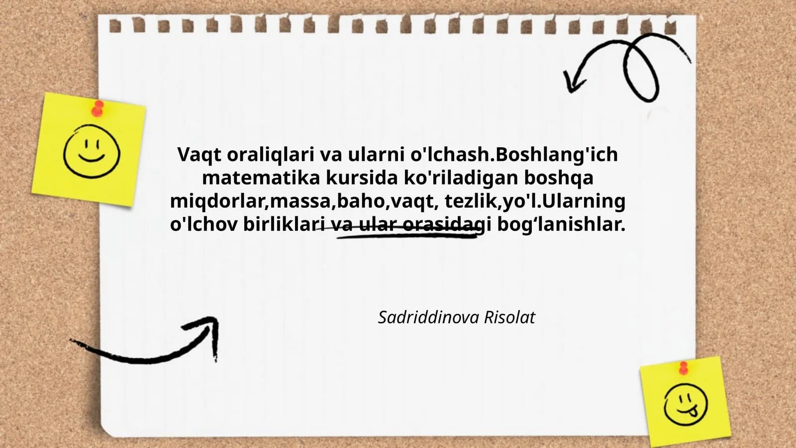 Vaqt oraliqlari va ularni o'lchash