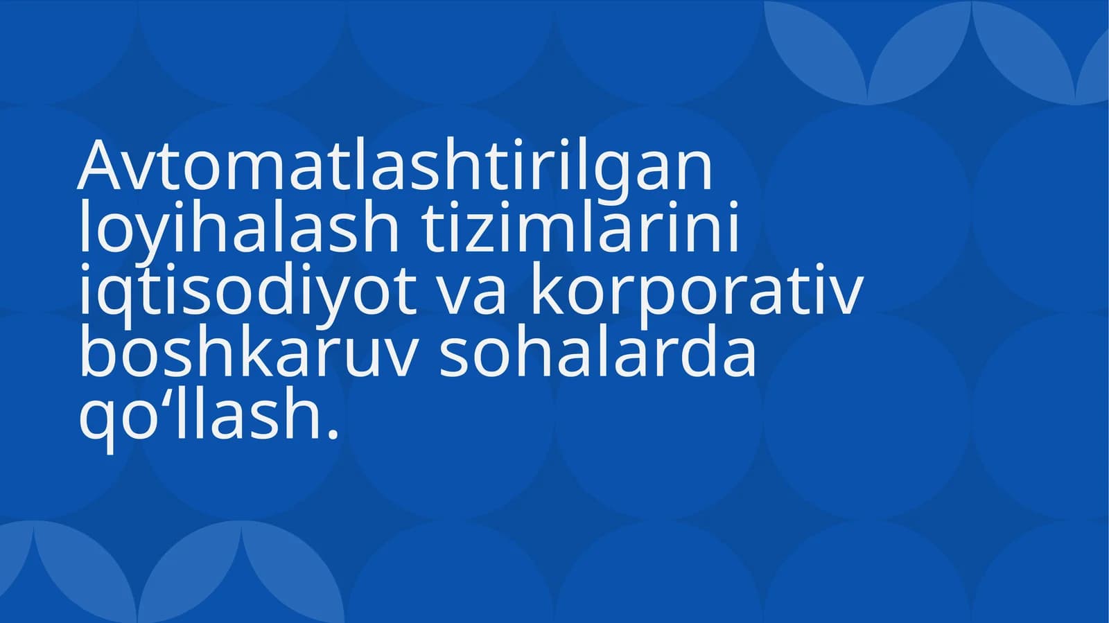 Avtomatlashtirilgan loyihalashtizimlari
