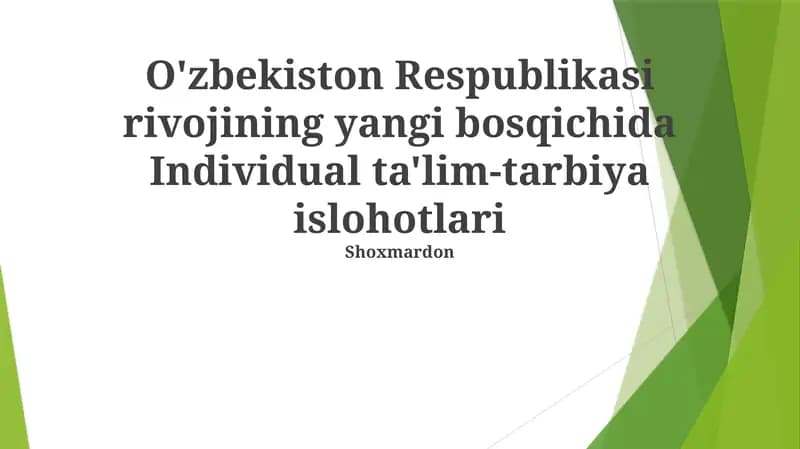 Raqamli Transformatsiya va Ta'limni Modernizatsiya qilish