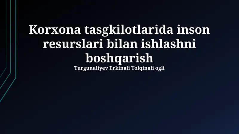 Xodimlarni baholash va rag'batlantirish