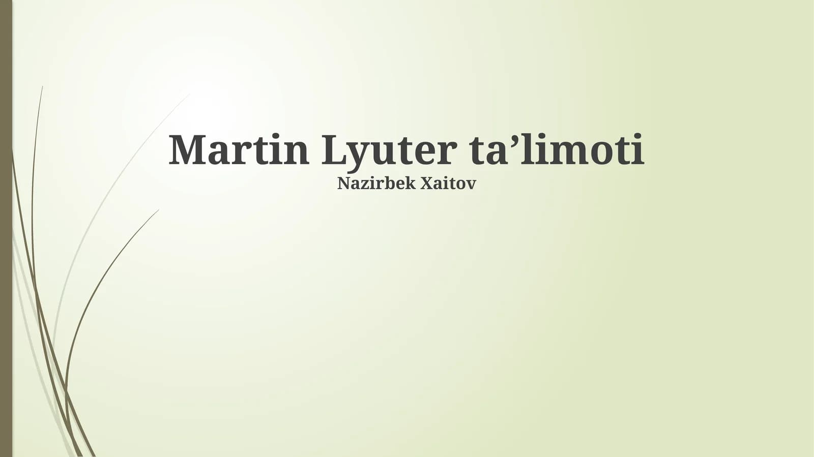 Martin Lyuter ta’limoti