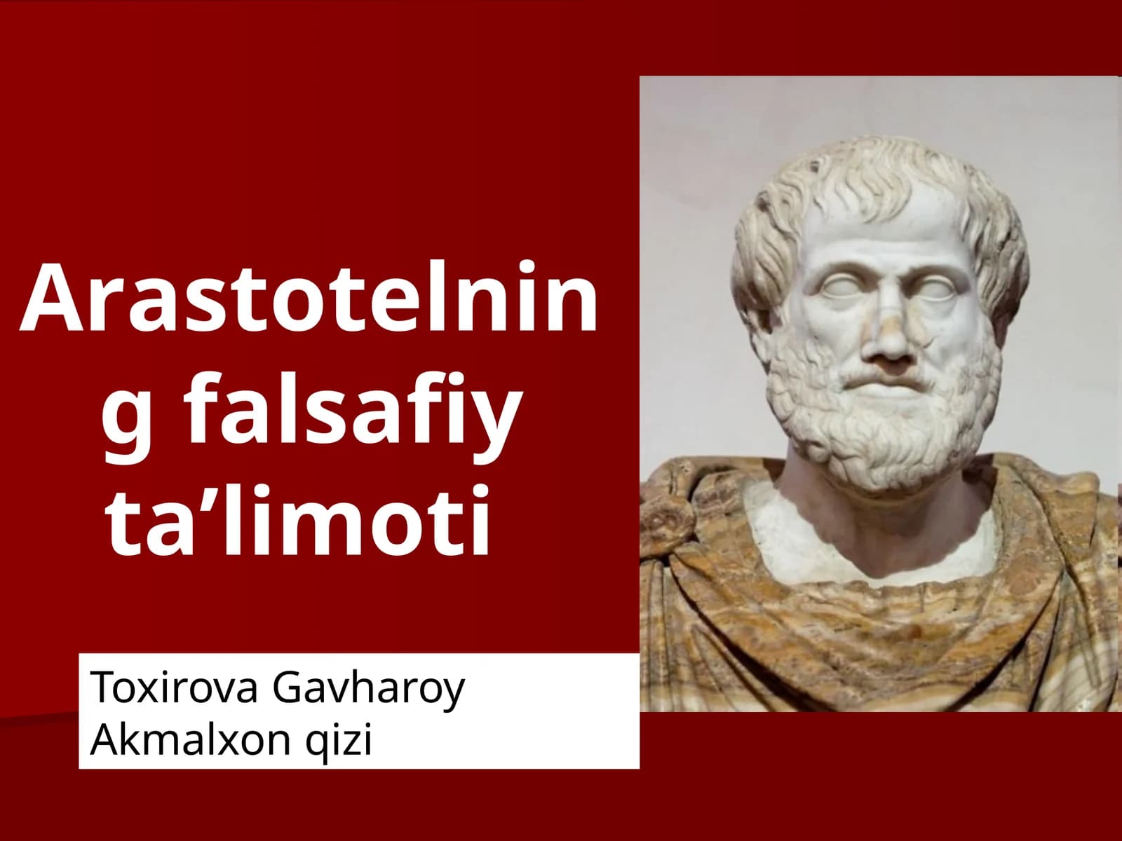 Arastotelning falsafiy ta’limoti