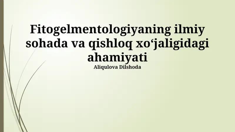 Fitogelmatologiya va o'simliklarning stressga chidamliligi