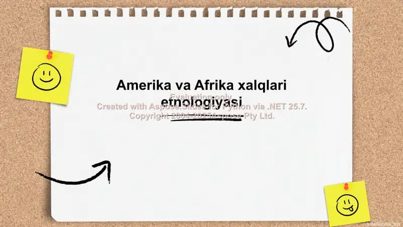 Amerika va Afrika xalqlari etnologiyasi