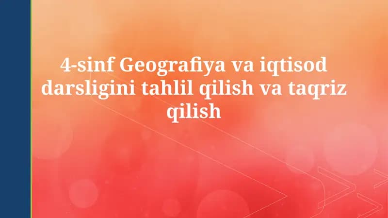 Darslikdagi Rasmlar va Xaritalarning Tahlili