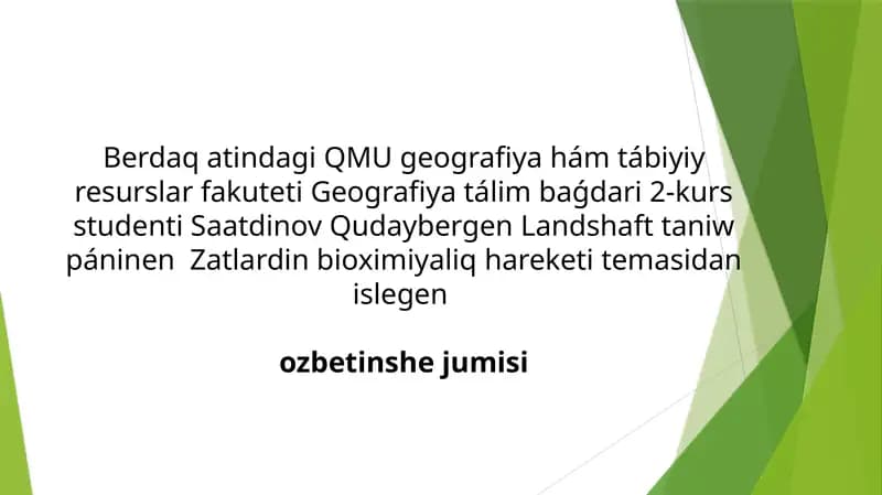 Geografiya hámtábiyiy resurslar fakuteti