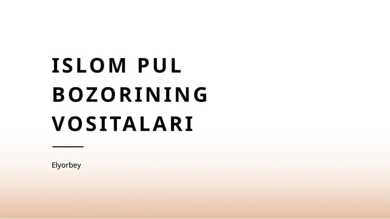 Islomiy moliya bozori