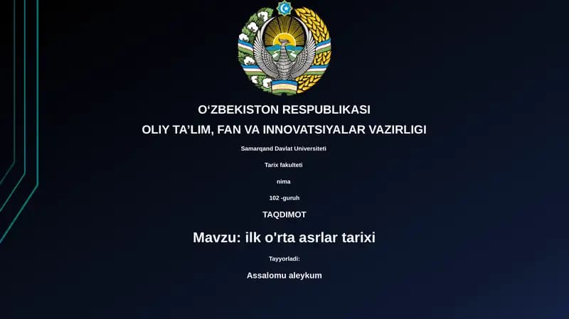 Ilk o'rta asrlar tarixi