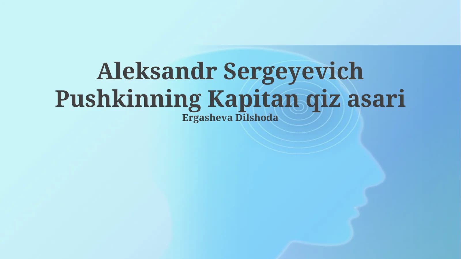 Aleksandr Sergeyevich Pushkinning Kapitan qiz asari