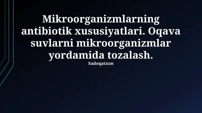 Mikroorganizmlar yordamida tozalash