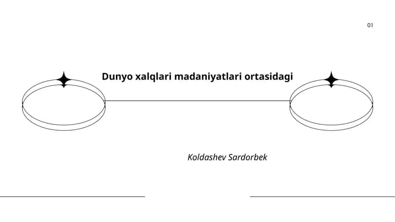 Dunyo xalqlari madaniyatlari ortasidagi