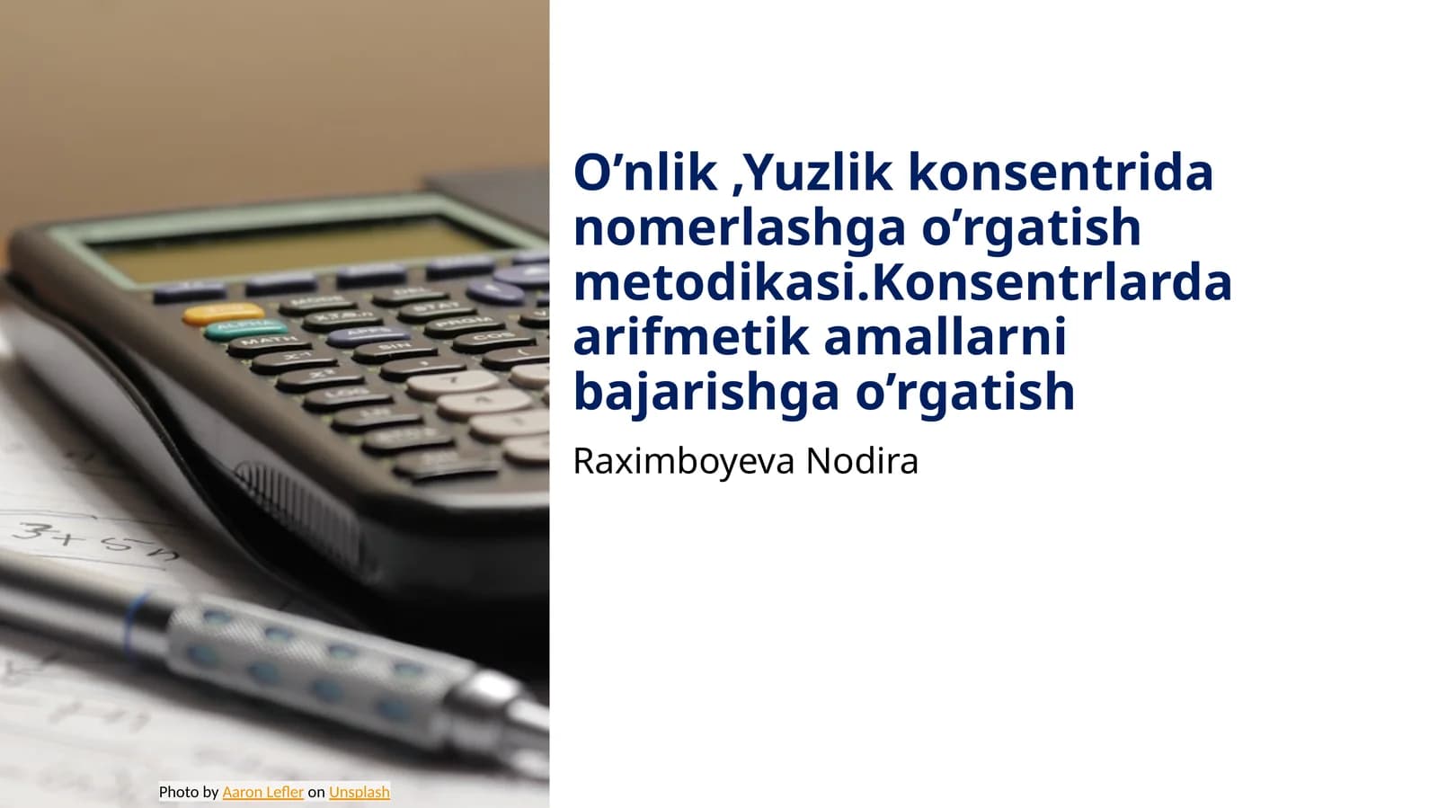 O’nlik,Yuzlik konsentrida nomerlashga o’rgatish metodikasi.Konsentrlarda arifmetik amallarni bajarishga o’rgatish
