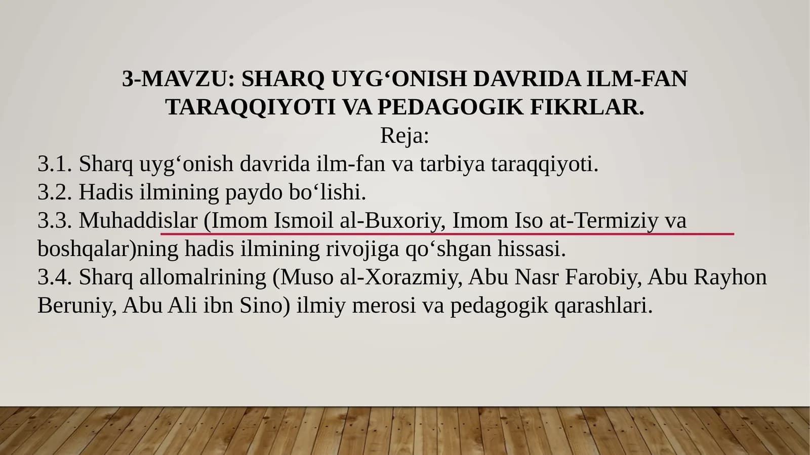 SHARQ UYG‘ONISH DAVRIDA ILM-FAN TARAQQIYOTI VA PEDAGOGIK FIKRLAR