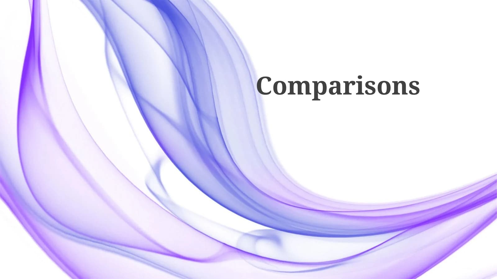 Visualizing Comparisons