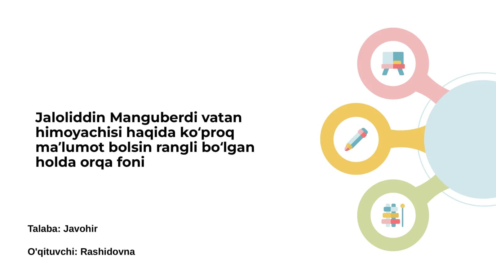 Jaloliddin Manguberdi vatan himoyachisi haqida maʼlumot