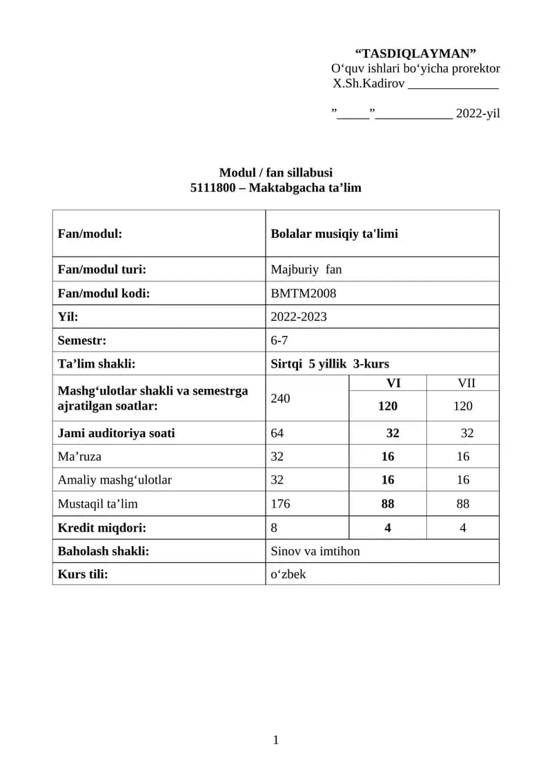 Bolalar musiqiy ta'limi
