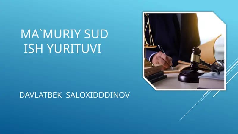 Ma`muriy sud ishyurituvi